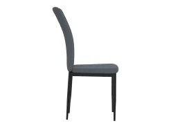 Juego de 4 sillas de comedor en terciopelo gris oscuro
