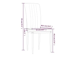 Juego de 4 sillas de comedor en terciopelo gris oscuro
