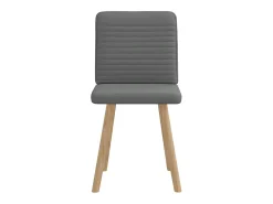 Juego de 2 sillas de comedor de tela gris oscuro