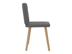 Juego de 2 sillas de comedor de tela gris oscuro