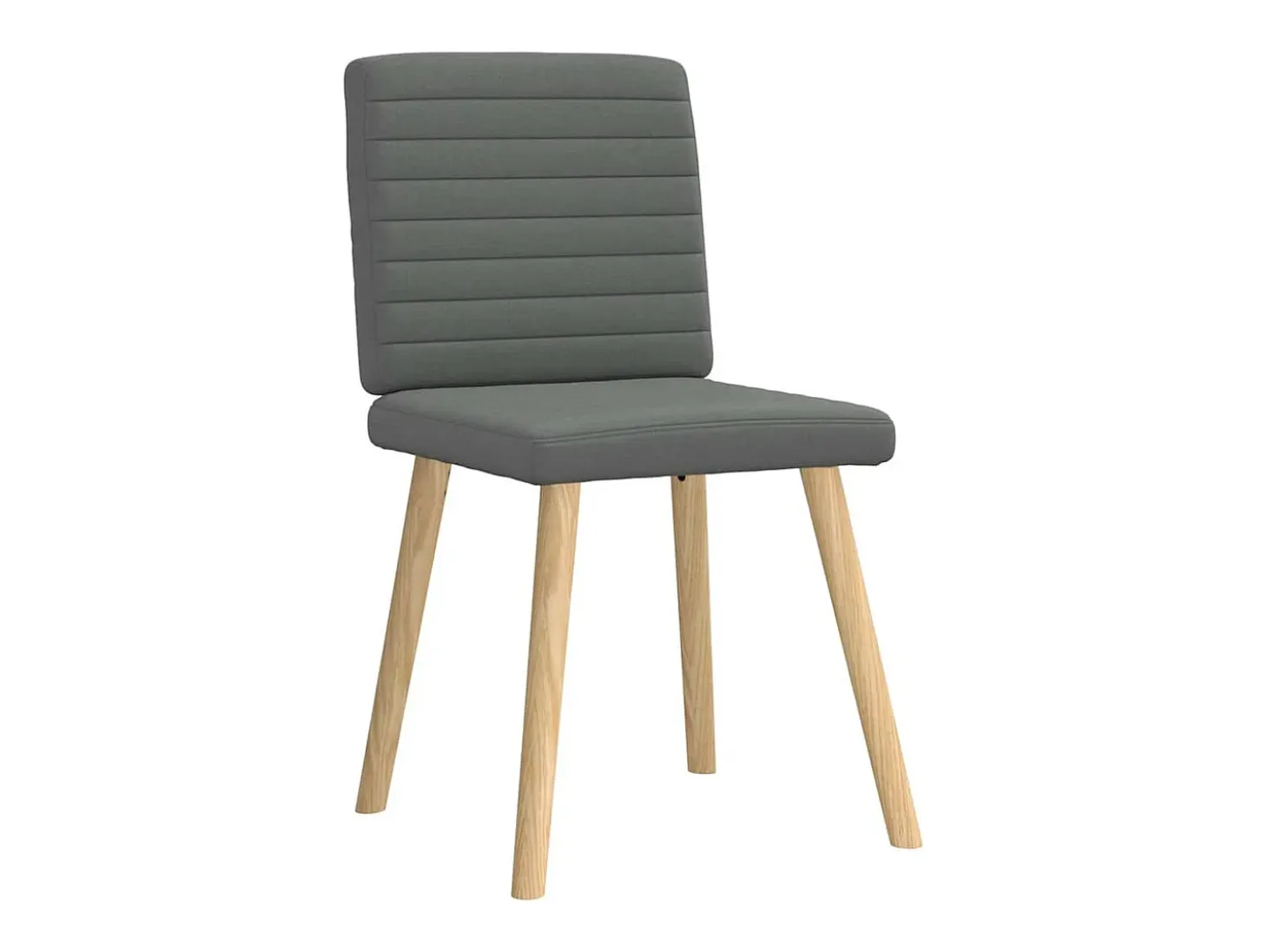 Juego de 6 sillas de comedor de tela gris oscuro