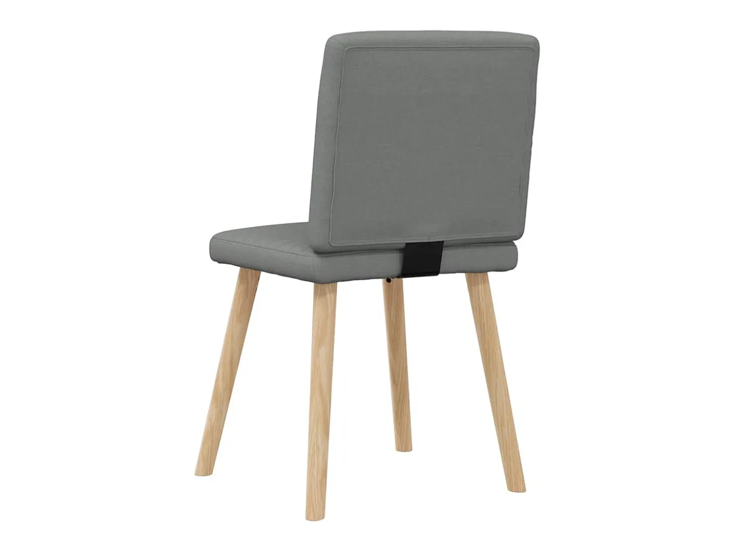 Juego de 6 sillas de comedor de tela gris oscuro
