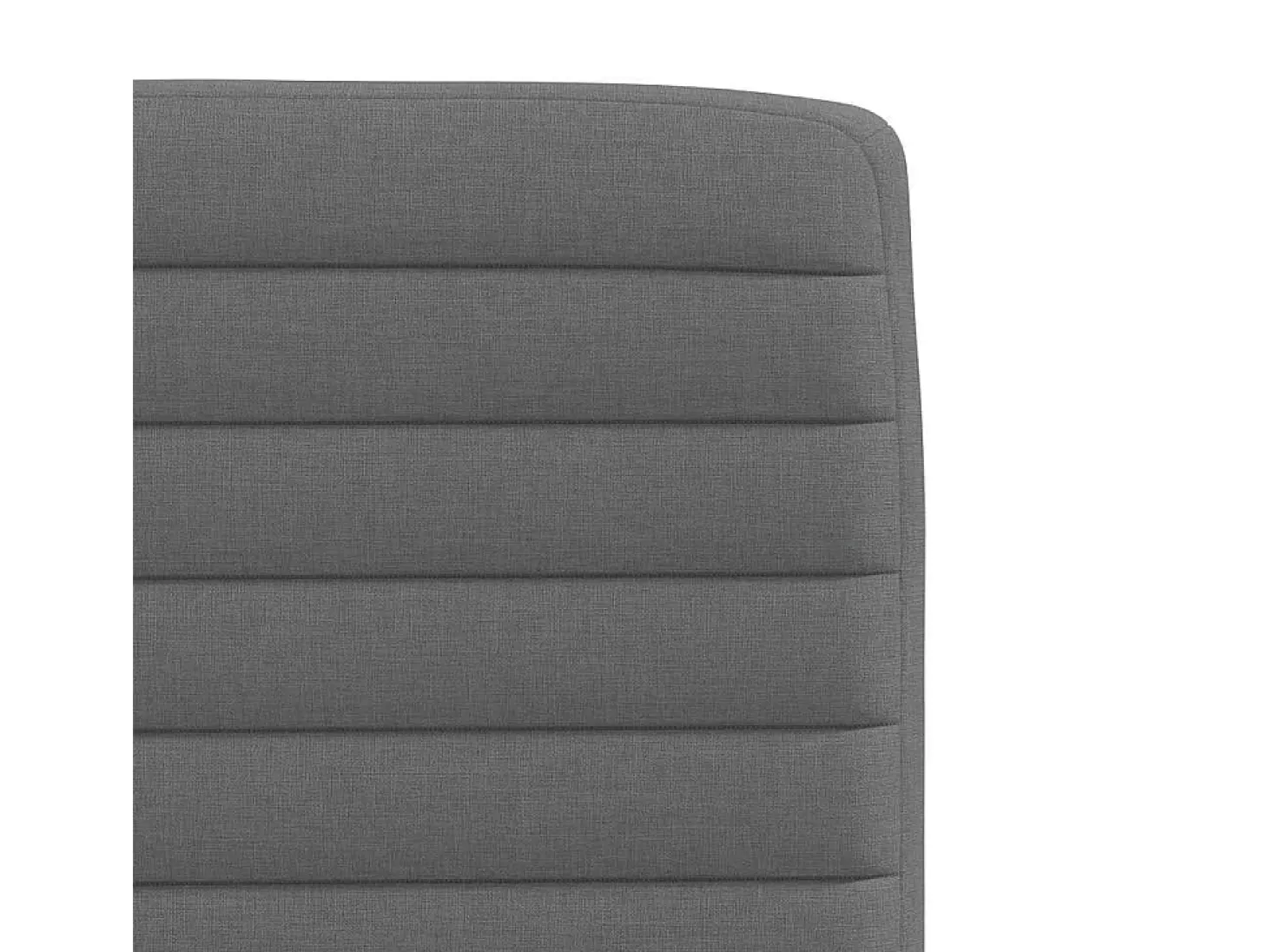 Juego de 6 sillas de comedor de tela gris oscuro