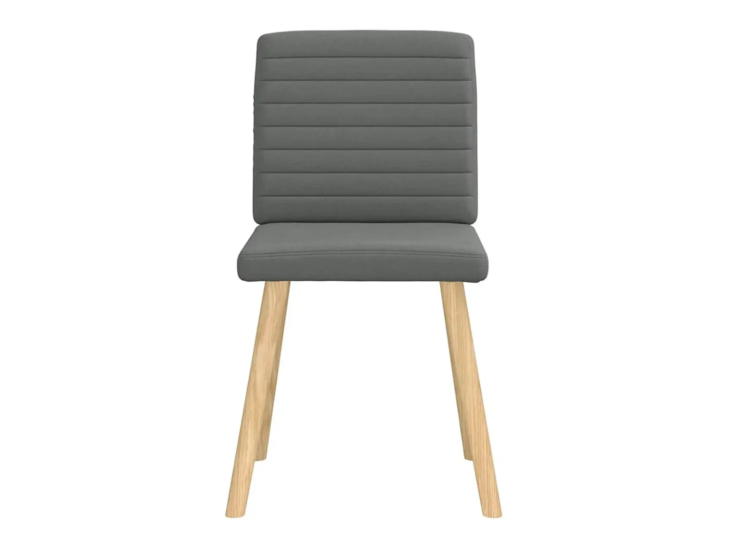 Juego de 6 sillas de comedor de tela gris oscuro