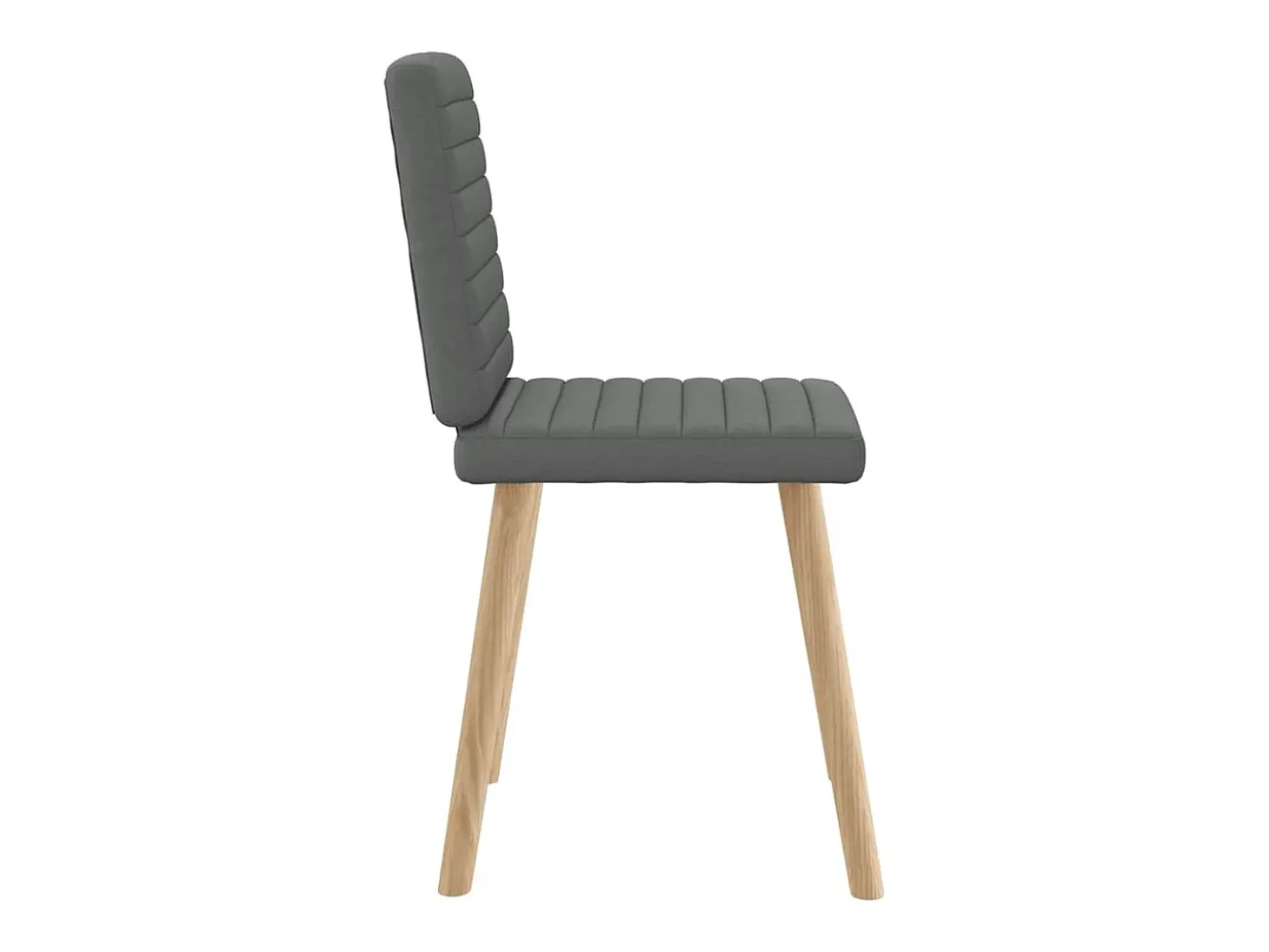 Juego de 6 sillas de comedor de tela gris oscuro