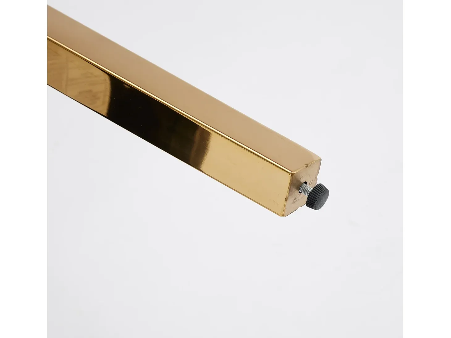 Juego de 2 sillas de comedor - Sillas con patas de acero inoxidable galvanizado en oro y respaldos acolchados - chenilla negra