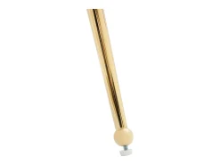 Juego de 2 sillas de comedor de terciopelo - con reposabrazos y patas de metal dorado - beige