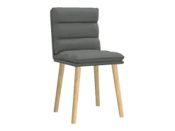 Juego de 2 sillas de comedor de tela gris oscuro
