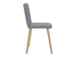 Juego de 2 sillas de comedor de tela gris claro