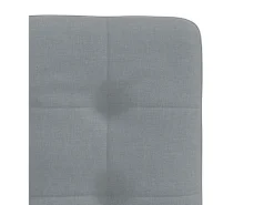 Juego de 2 sillas de comedor de tela gris claro