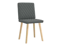 Juego de 2 sillas de comedor de tela gris oscuro
