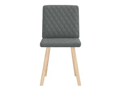 Juego de 2 sillas de comedor de tela gris oscuro