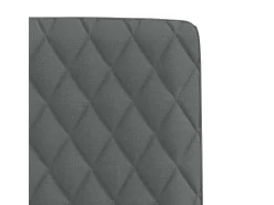 Juego de 2 sillas de comedor de tela gris oscuro
