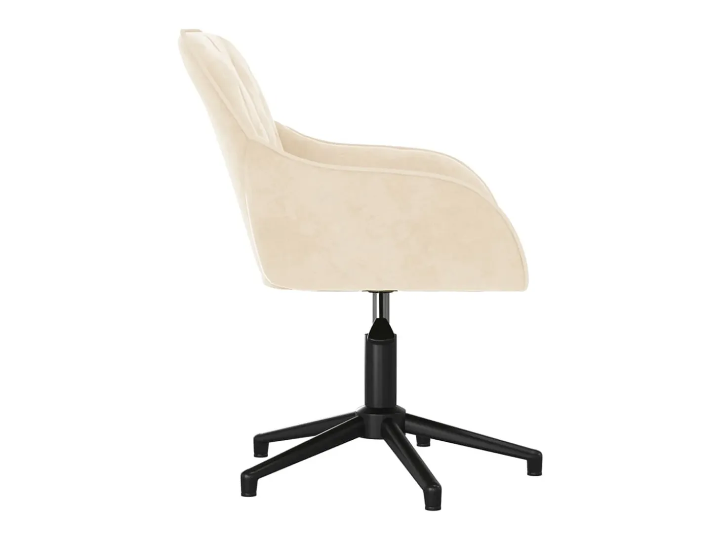 Juego de 2 Sillas de comedor giratorias terciopelo crema ES848987