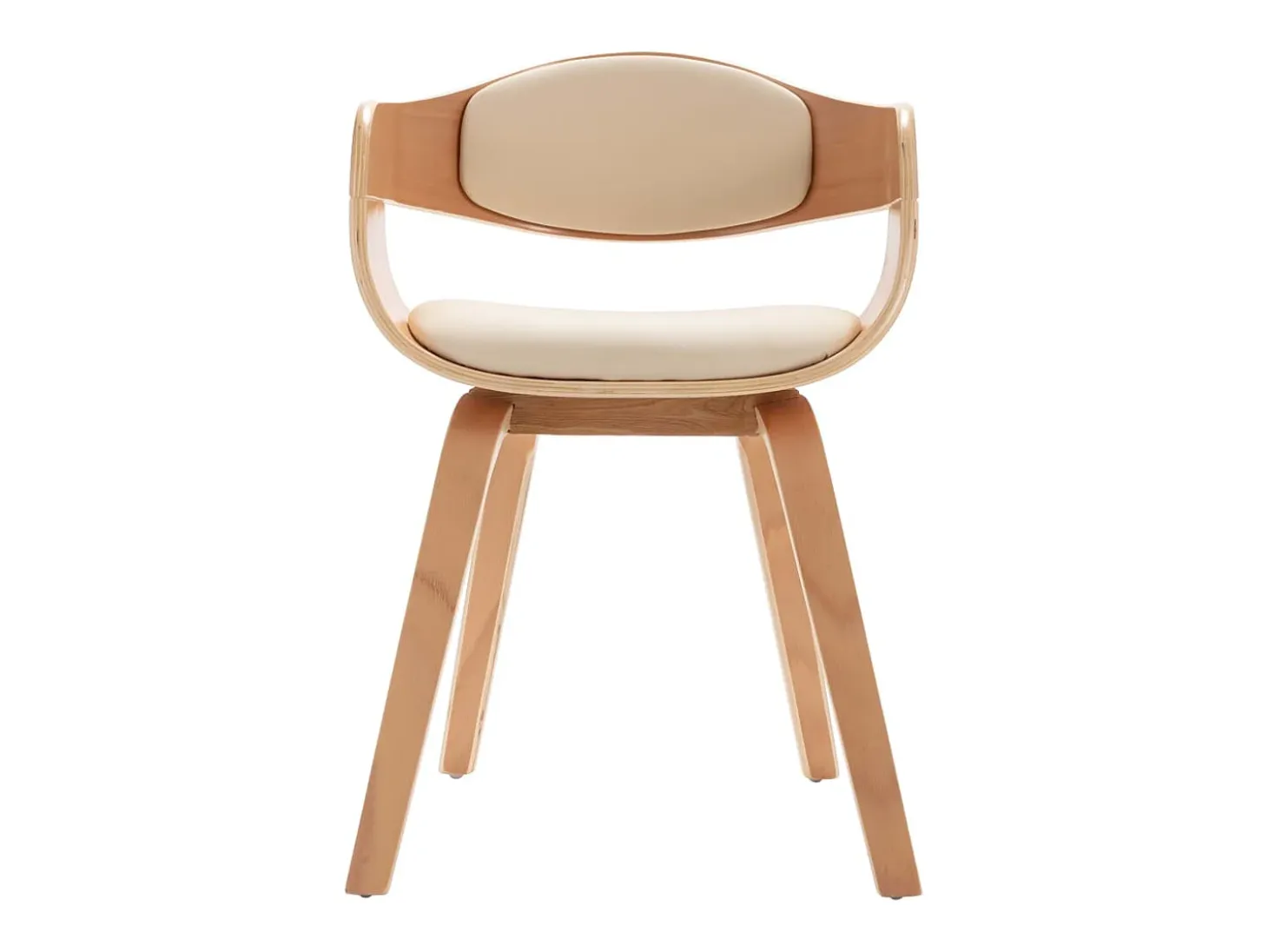 Juego de 2 Sillas de comedor madera curvada y cuero sintético ES708675