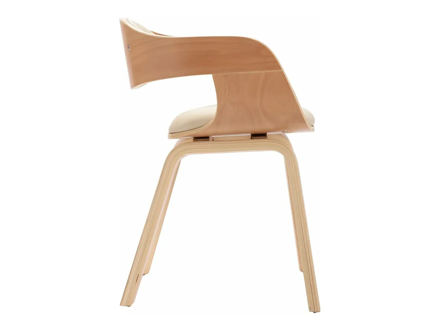 Juego de 2 Sillas de comedor madera curvada y cuero sintético ES708675