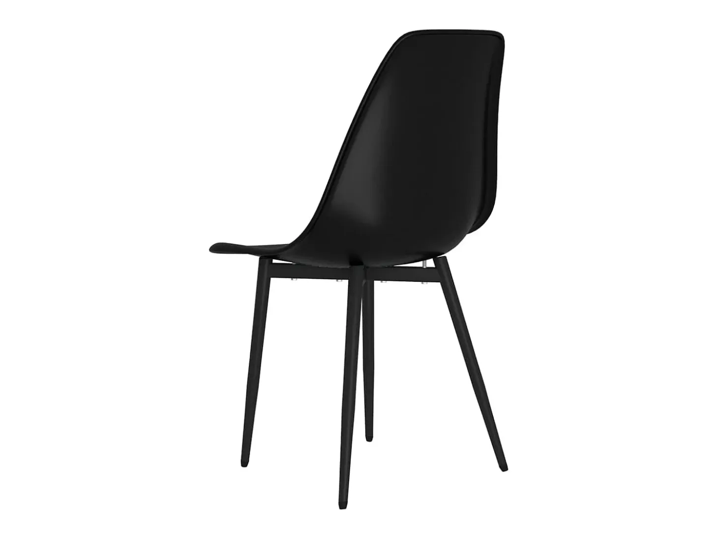Juego de 4 sillas de comedor negras PP