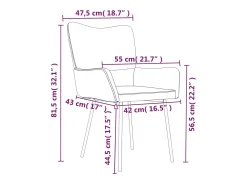 Juego de 2 sillas de comedor de terciopelo negro