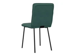Juego de 2 sillas de comedor de terciopelo verde oscuro
