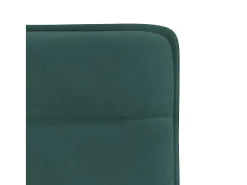 Juego de 2 sillas de comedor de terciopelo verde oscuro