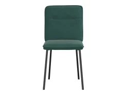 Juego de 2 sillas de comedor de terciopelo verde oscuro