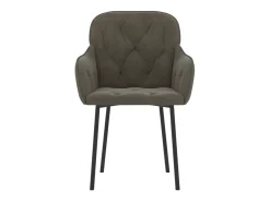 Juego de 2 Sillas de comedor terciopelo gris oscuro ES251056