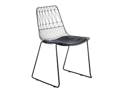 Juego de 2 sillas de diseño de metal negro Vanina para un interior moderno y refinado
