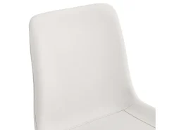 Juego de 4 sillas de polipiel blanca - Patas de metal negro