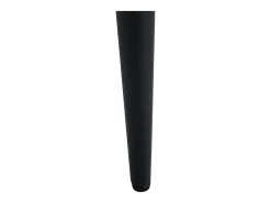 Juego de 2 sillas de PU gris claro con respaldo de 48 cm - Patas de metal negro