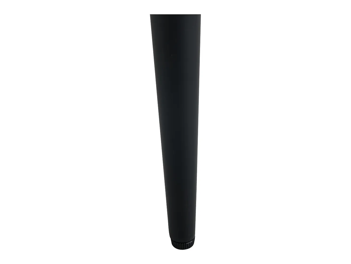 Juego de 2 sillas de PU gris claro con respaldo de 48 cm - Patas de metal negro