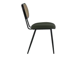 Juego de 2 sillas de rejilla color verde caqui ELENA