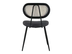 Juego de 2 sillas de rejilla color gris ELENA