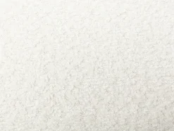 Juego de 6 sillas de tela rizo y madera de caucho - Blanco - WILANA