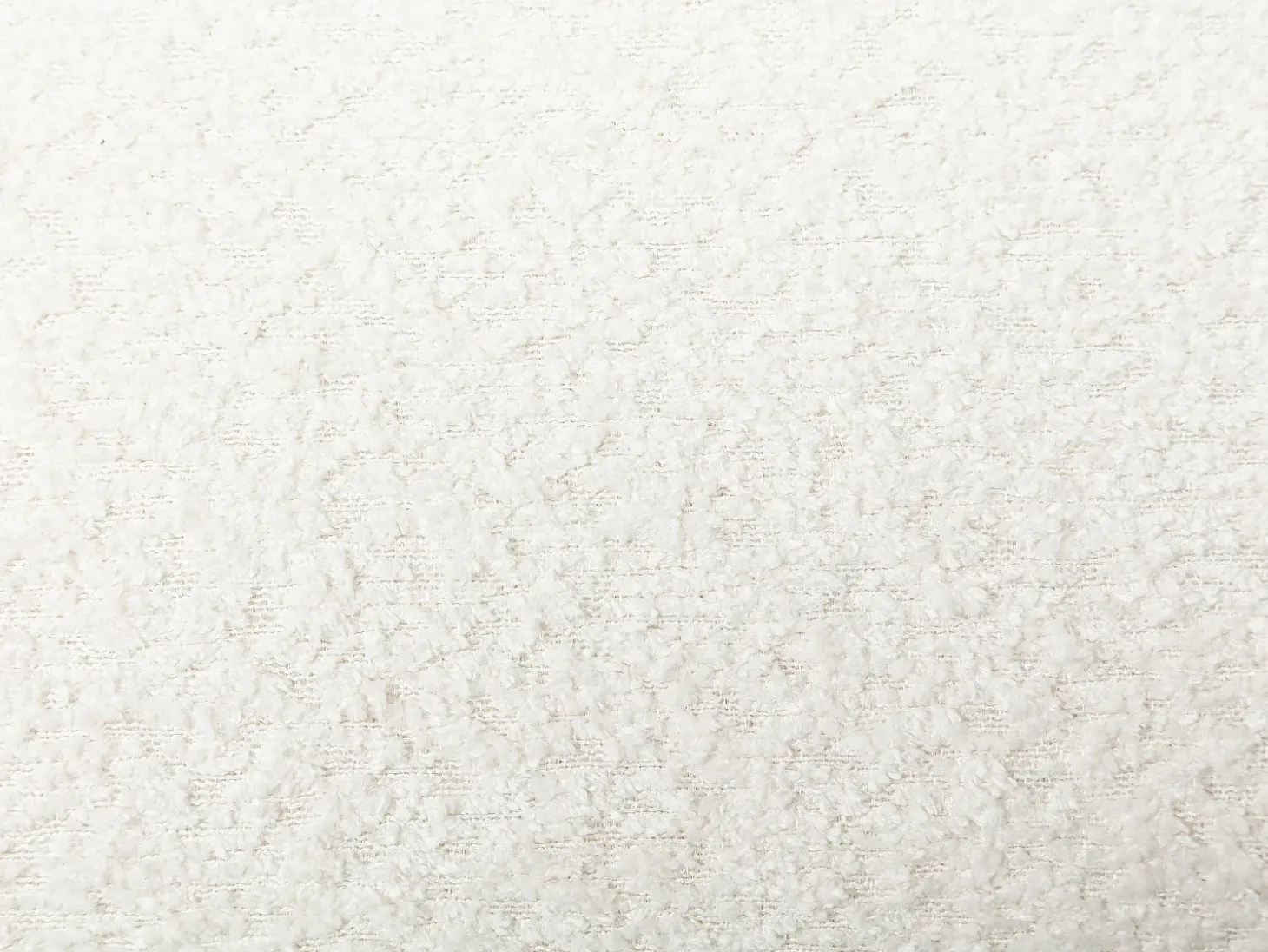 Juego de 6 sillas de tela rizo y madera de caucho - Blanco - WILANA