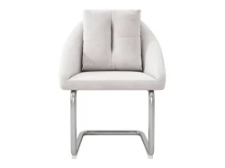 Juego de 2 sillas de terciopelo - 82 x 57 x 54 cm - con cojines - Silla giratoria de lujo para salón y dormitorio - Patas arqueadas - Beige
