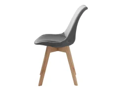 Juego de 4 sillas de terciopelo estilo escandinavo para salón cocina Smart Soft Stock - Gris