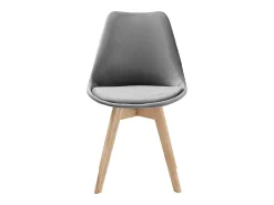 Juego de 4 sillas de terciopelo estilo escandinavo para salón cocina Smart Soft Stock - Gris