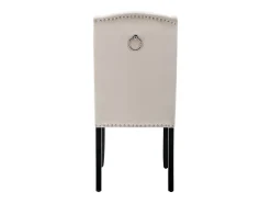 Juego de 2 sillas de terciopelo con patas de roble – beige