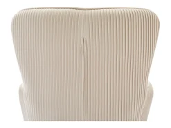 Juego de 4 sillas de terciopelo beige - Patas de metal dorado - Patas ajustables