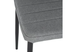 Juego de 4 Sillas Diseño Gris Tela Escandinava para Comedor