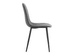 Juego de 4 sillas escandinavas, asiento vintage de ante sintético y patas de metal – gris