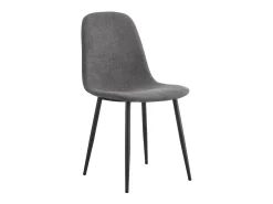 Juego de 4 sillas escandinavas, asiento vintage de ante sintético y patas de metal – gris