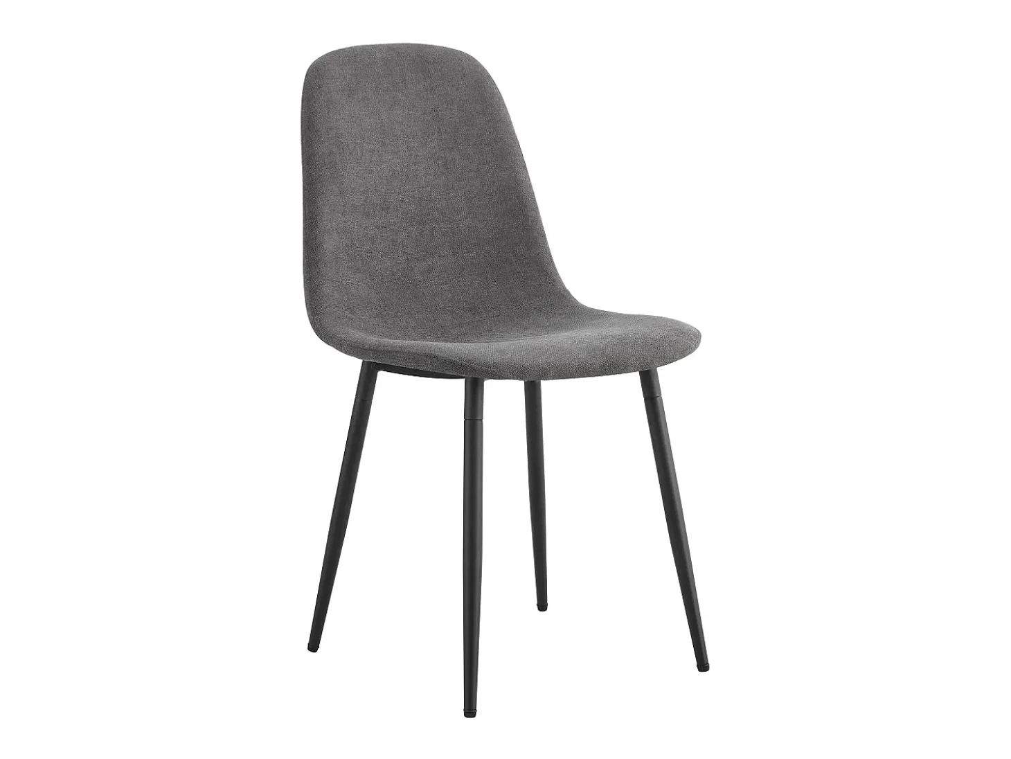 Juego de 4 sillas escandinavas, asiento vintage de ante sintético y patas de metal – gris