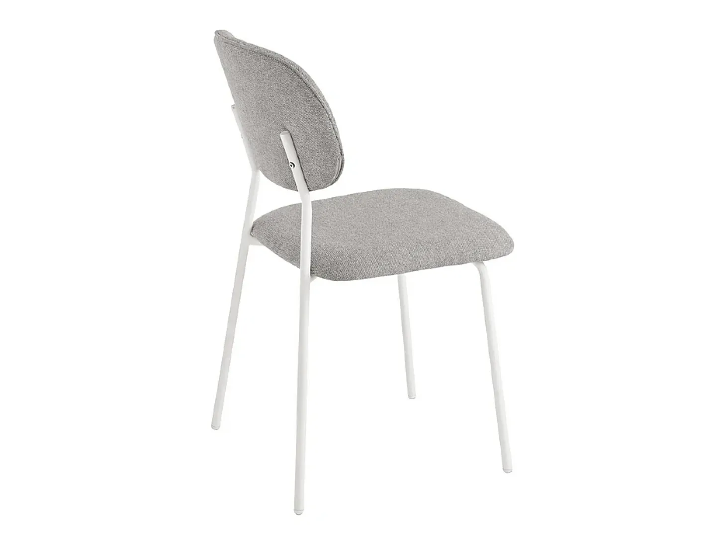 Juego de 2 sillas grises modernas "Nika" con revestimiento de tela y estructura de metal cm 48x54 86h