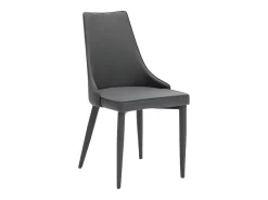 Juego de 4 sillas imbottite en similpelle gris scuro 