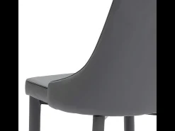 Juego de 4 sillas imbottite en similpelle gris scuro 