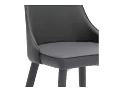 Juego de 4 sillas imbottite en similpelle gris scuro 