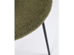 Juego de 2 sillas Maddy de tela loopback: elegancia moderna y confort óptimo-Color Verde oliva