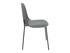 Juego de 2 sillas modernas "Leandro" en polipropileno antracita con estructura de metal cm 45x50 82h