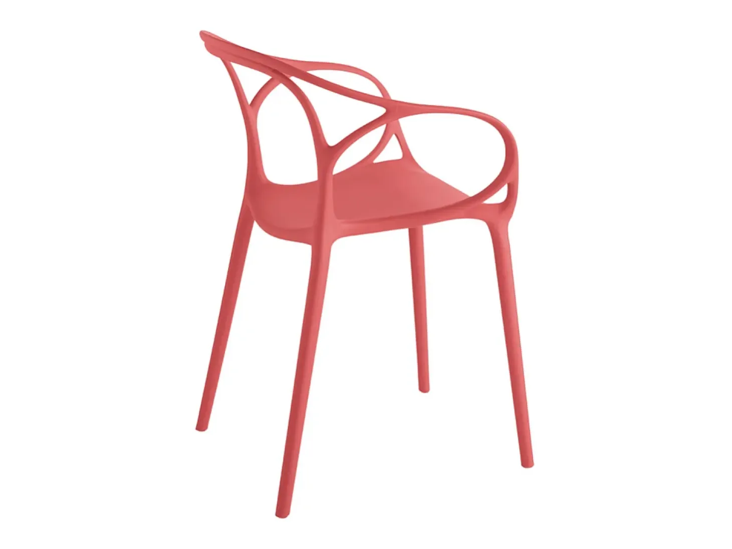 Juego de 2 sillas modernas "Mistral" para el comedor en polipropileno versátil cm 57x55 80h